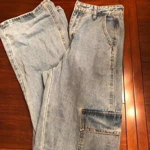 Flare cargo jeans